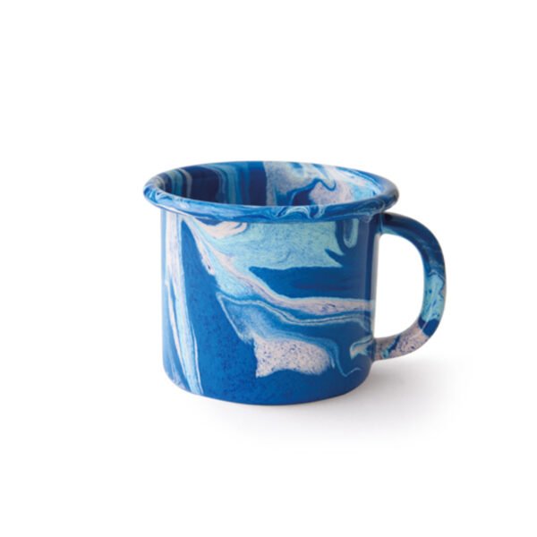 Mug marbre bleu émaillé Cobalt