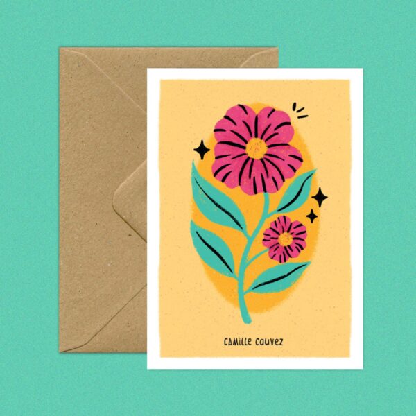 Carte postale fleur